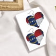 thumbnail image 4 of Heart Earrings North Carolina Flag Retro Dangling Heart Drop Earrings For Women Love Dangle Earrings Gift, 4 of 6