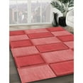 thumbnail image 3 of Ahgly Company Machine Washable Indoor Square Transitional Red Area Rugs, 8' Square, 3 of 7