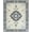Ivory Black, Pattern 1, variant on ODIKA 8'x10' Washable Area Rug Non-Slip Chair-Friendly Mat Oushak Medallion With Vintage Floral Scrollwork Ornamental Border for Dining Room, Large Office, Lounge