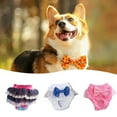 thumbnail image 2 of opvise Dog Menstrual Pants Comfortable Anti-harassment Cotton Pet Puppy Dog Bowknot Diaper Clothing Dark Blue, 2 of 7