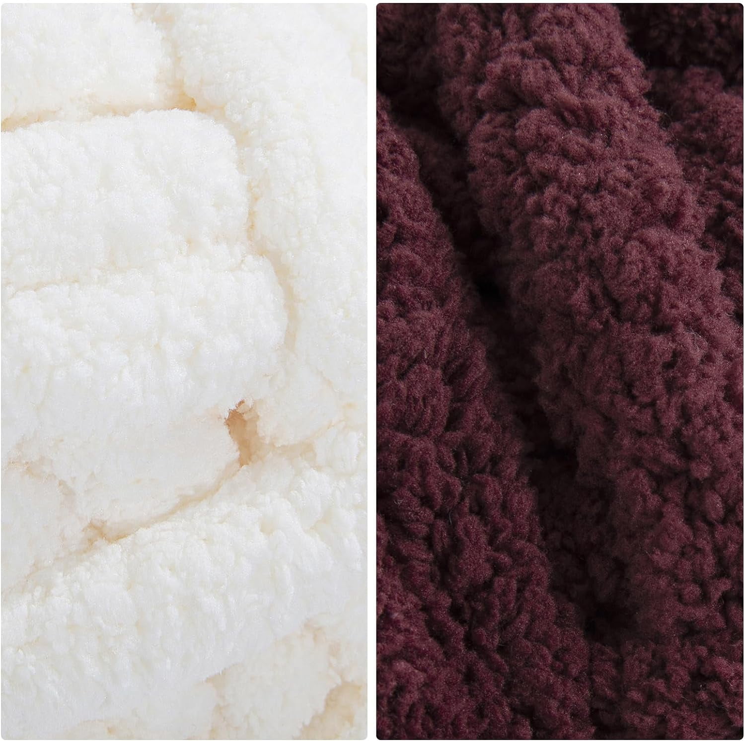 8Pcs Assorted Chunky Yarn for Crocheting,Super Bulky Large Soft Fluffy Yarn,Plush Fuzzy Yarn,Thick Chenille Yarn for Hand Knitting/Arm Knitting(27yds,8 oz Each Skein)