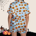 thumbnail image 6 of RMGVDSD Halloween Pajamas Set for Women 2 Piece Cute Pumpkin Print Short Sleeve Sleepwear Button Down Loungewear Holiday Party Pajama Shorts Sets, 6 of 7