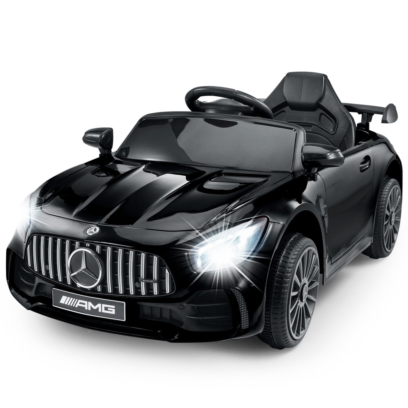 VOLTZ TOYS Voiture Électrique pour Enfants 12 V sous Licence Mercedes-Benz AMG GTR - Voiture de Sport Électrique avec Télécommande, Lumières DEL et Musique - Noir VOLTZ TOYS Voiture Électrique pour Enfants 12 V sous Licence Mercedes-Benz AMG GTR - Voiture de Sport Électrique avec Télécommande, Lumières DEL et Musique - Noir