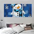 thumbnail image 3 of Creowell Christmas Lovely Snowman Wall Art Canvas 3 Piece Set Ready to Hang 12x16x3pcs, 3 of 4