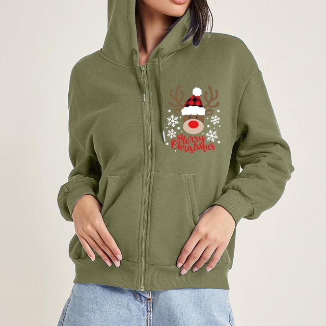 Pntutb Mujeres Casual Impreso Pullover Manga Larga Con Capucha Bolsillo Blusa Tops Sudaderas Liquidación Pntutb Pntutb-1349