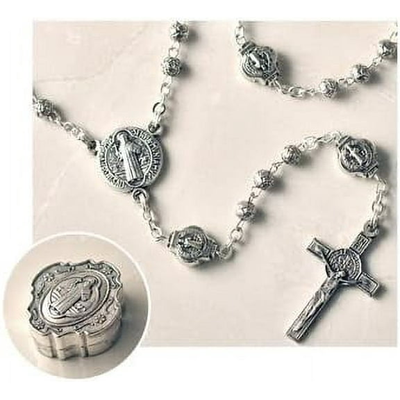 Saint Benedict Rosary with Case