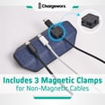thumbnail image 5 of Chargeworx Magnetic Cord Holder, 12 Magnetic Cable Clips Included | Cable Management Desk Organizer, Strong Magnet Office Desk Accessories, Cable Organizer, Wire Management (4-PK Navy), 5 of 7