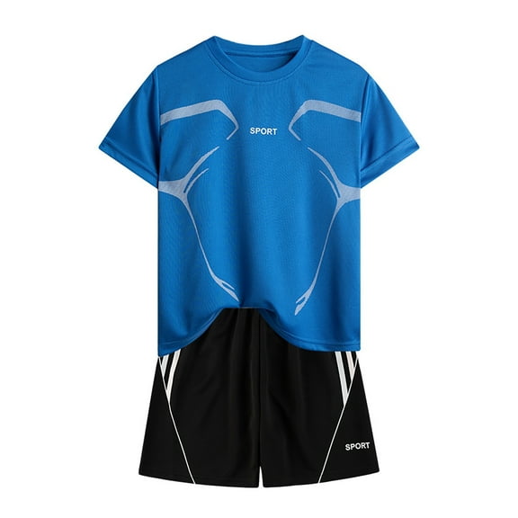 WOYY Toddler Boys Quick Drying Running Tracksuit Short Sleeve T Shirt Shorts Outfits, Sizes 3-4T