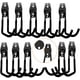 thumbnail image 1 of 3-H Garage Wall Hooks Double Hooks Equipment Hooks 10 Pack Heavy Duty Wall Hooks for Ladder Tools Hose Black, 1 of 5