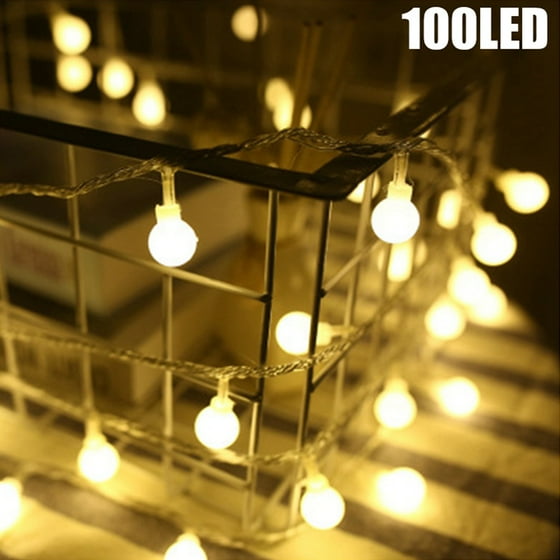 10m 100 Led Globe String Lights Warm White Weatherproof Outdoor For Party Garden Decor Indoor Decorations