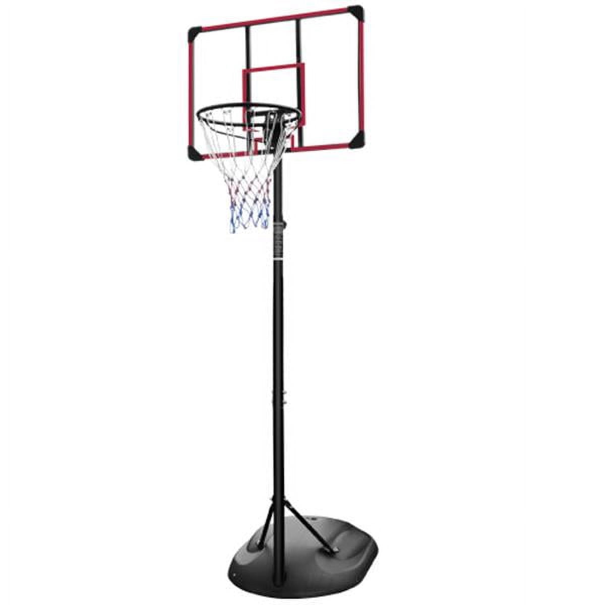 imerelez Kids Basketball Hoop Outdoor 7.5ft - 9.2ft Adjustable, Portable Basketball Hoops & Goals for Kids/Teenagers/Youth in Backyard/Driveway/Indoor, with Enlarged Base and PC Backboard
