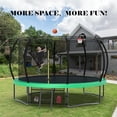 thumbnail image 7 of High-End 12FT Trampoline for Kids, Outdoor Recreational Pumpkin Style Trampolines with Basketball Hoop, Enclosure Net & Ladder, 1320 LBS Weight Capacity, 7 of 7
