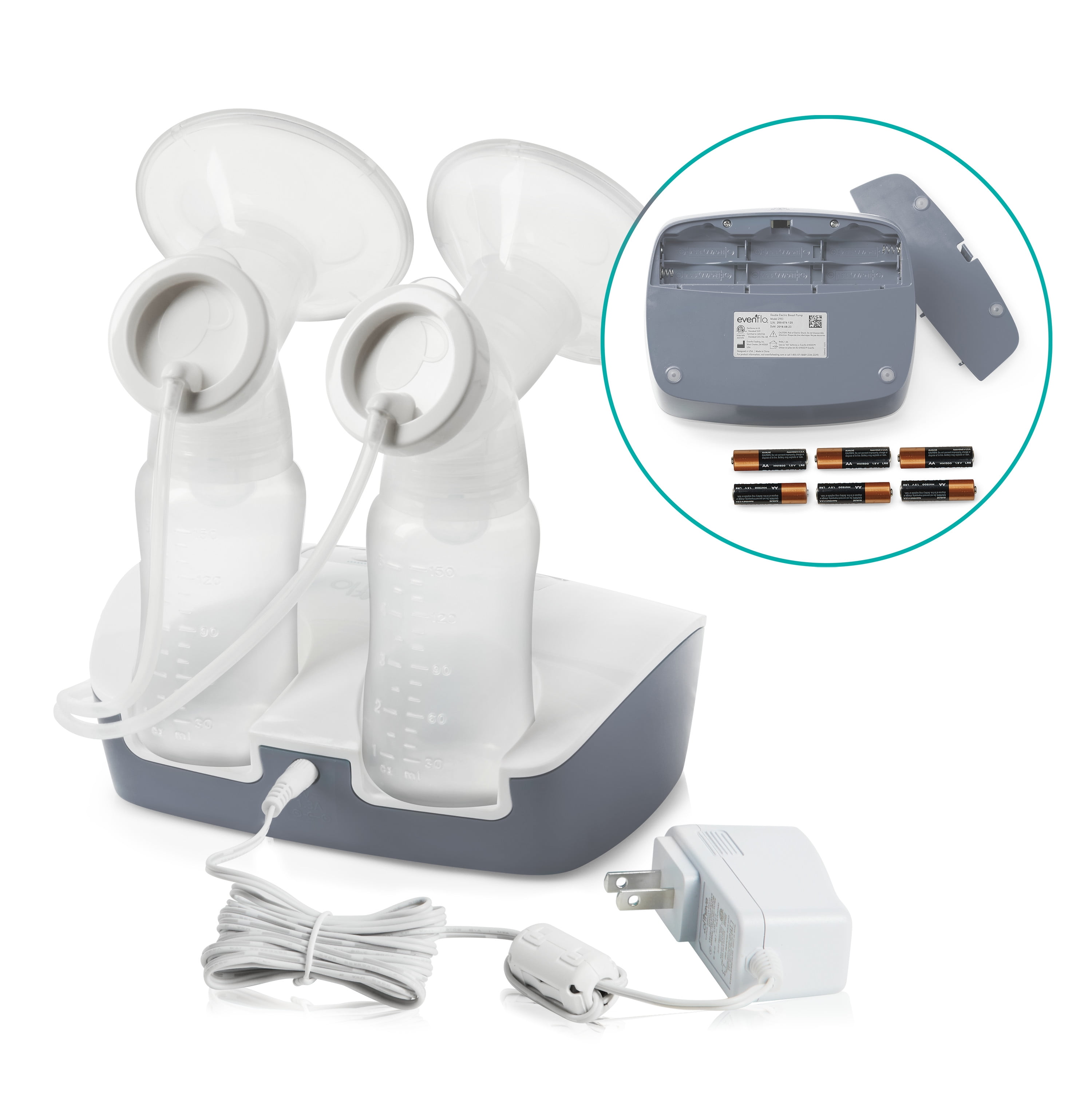 Evenflo Advanced Double Electric Hospital-Strength Breast Pump with 3 Flange Sizes