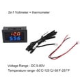 thumbnail image 2 of Dual Dispaly 5V Universal Voltage Temperature Meter Tester Adapter LED Display, 2 of 11