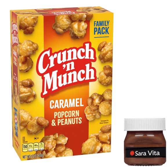 CRUNCH 'N MUNCH Caramel Popcorn with Peanuts, 12 oz.