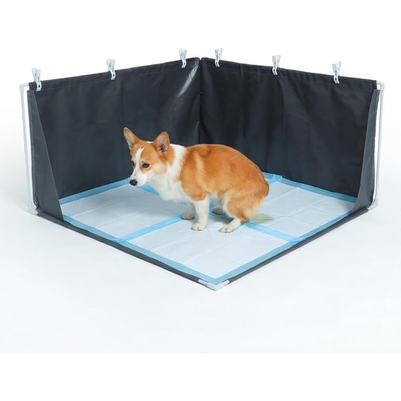 Bac à Litière pour Chiens, Support de Tapis d'Urine pour Chiens à Parois Hautes Pliable, Plateau de Propreté Intérieur pour Chien avec Doublure Imperméable pour Chiots, Petits et Moyens Chiens