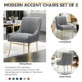 thumbnail image 4 of SEYNAR Modern Glam Velvet Dining Chair,Kitchen Side Armchairs or Vanity Chair with Rear Handle Set of 6, 4 of 6