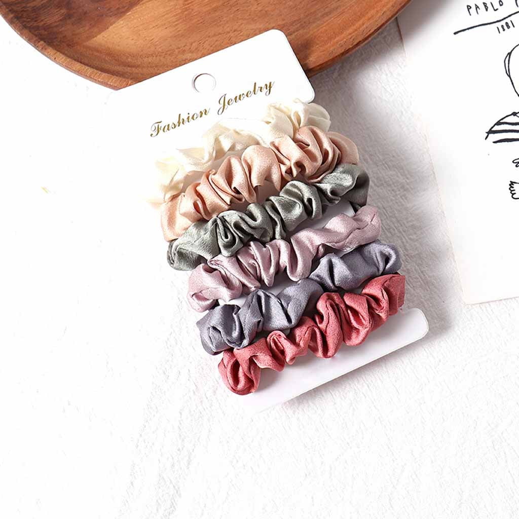 2Pcs Elastic Rubber Hair Ties Band Rope Ponytail Holder Fashion Girl Scrunchie