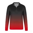 thumbnail image 4 of Mock Neck Sweatshirts for Men with Zipper Fleece Lined Long Sleeve Shirts Mens Trendy Gradient Printed Pullover Warm Athletic Workout Sweatshirt Tops, 4 of 4