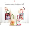 thumbnail image 1 of facefd Colorful Christmas Bag Gifts Wrapping Packaging Santa Claus Snowman Container Large Capacity Linen Handbag Candy Party Props Santa Claus Biscuit, 1 of 6