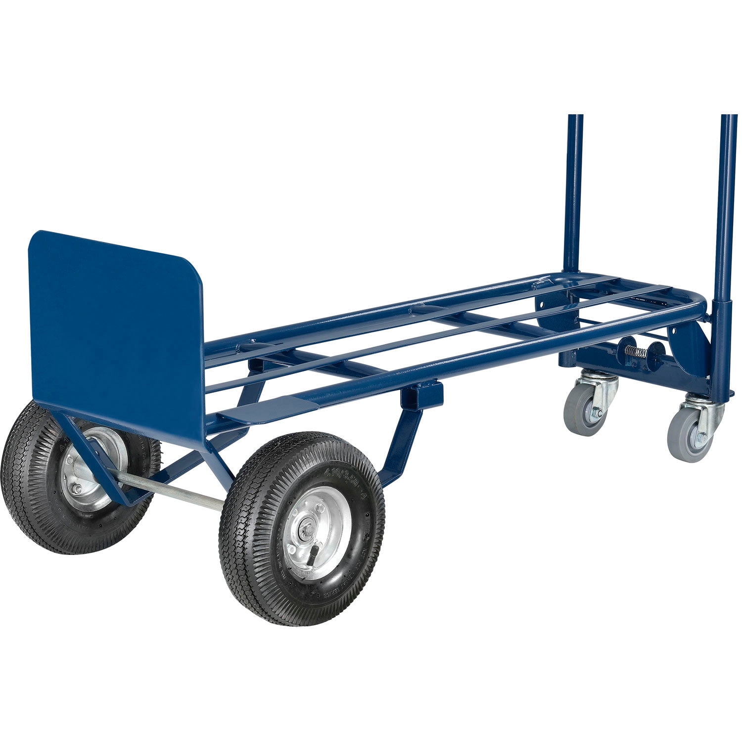 Global Industrial 185546 Steel 2-in-1 Convertible Hand Truck with Pneumatic Wheels, 600 lbs