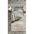 thumbnail image 3 of Ambesonne Landscape Quilted Bedspread Set 2 Pcs, Groyne Zingst Germany, Twin Size, Pale Blue White Tan, 3 of 3