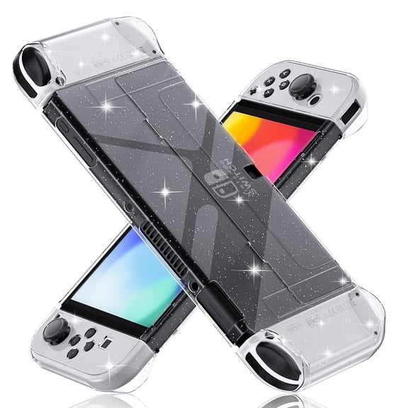 XIHAMA [Improved Version] Dockable Case for Nintendo Switch OLED 2021, Protective Case Cover for Switch OLED and Joy Con Controller - Strong and Durable, Not Easy to Fall Off