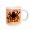 White, variant on 3drose, Spider on Orange Web with Eggs, 15oz Two-tone Yellow Mug