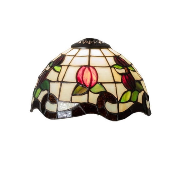 Meyda Tiffany 19140 Roseborder 5" Tall Lamp Shade - MultiColor