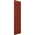 thumbnail image 2 of Ekena Millwork 17 1/8"W x 36"H True Fit PVC Three Board Spaced Board-n-Batten Shutters, Pepper Red (Per Pair - Hardware Not Included), 2 of 8