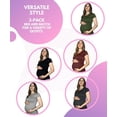 thumbnail image 4 of MISS POPULAR Womens 3 Pack Maternity Short Sleeve, 4 of 5