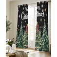thumbnail image 5 of Black Christmas Sheer Curtains 84 Inch Length 2 Panels Set for Living Room/Bedroom, Snowflake Xmas Christmas Tree Kitchen Curtains Grommet Semi-Sheer Curtains Drapes Voile Window Treatments 42"x84"x2, 5 of 7
