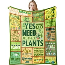 Plant Gifts for Plant Lovers Blankets 50"x60", Mothers Day Garden Gifts for Mom, Plant Lover Gifts for Women, Plant Lady/Mom Gifts for Women, Plant Themed Gifts, Unique Gifts for Plant Lovers