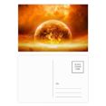 thumbnail image 1 of en red planet like flame burning pattern postcard set birthday mailing thanks greeting card, 1 of 3