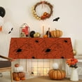 thumbnail image 4 of Hvmvliv Spider Tablecloth 53x107in Halloween Spiderweb Tablecloth Gothic Halloween Decor Table Cover for Kitchen Dining Room Indoor Outdoor Suitable for Indoor Outdoor Halloween Decoration Orange, 4 of 6