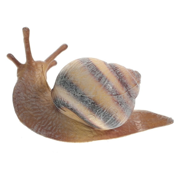 KONTONTY Light Brown Snail Figurine Realistic Animal Model Decorative Garden Party Ornament