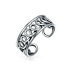 Infinity Swirl Wire Midi Wide Band Toe Ring Silver Sterling Mid Finger