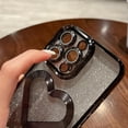 thumbnail image 2 of Compatible with iPhone 15 Pro Max Bling Case Shiny Love Heart Glitter Diamond Full Camera Lens Protection Electroplated Edge Bumper Luxury Fashion Shockproof Cover for Women Girls, 2 of 11