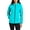 Light Cyan Blue, variant on Just Blanks Ladies Essential Rain Jacket Breathability Rating Waterproof Center Front Zipper, Deep Black, 4XL