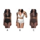 thumbnail image 3 of Eigraketly Conjunto de traje de baño dividido para mujer, traje de baño de verano de cintura alta de Color sólido, traje de baño para vacaciones, ropa Traje de baño Negro M, 3 of 6