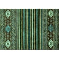 thumbnail image 1 of Ahgly Company Machine Washable Indoor Rectangle Abstract Turquoise Blue Modern Area Rugs, 7' x 10', 1 of 4