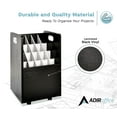 thumbnail image 2 of Adir Blue Print Storage Organizer- Mobile Roll File Cart, Construction Plan Holders, Blueprint Cabinet with Wheels (20 Slots, Black), 2 of 8