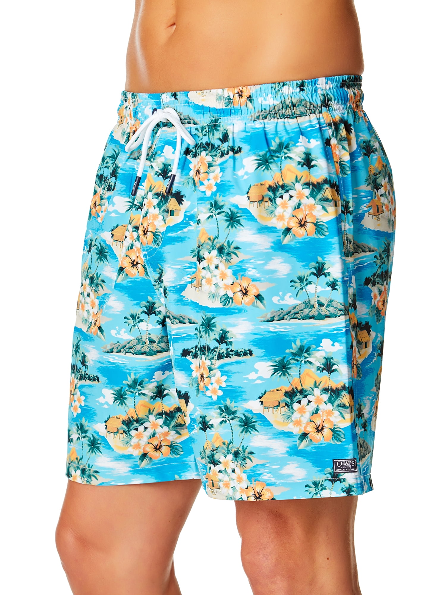 Chaps Men's & Big Men's Swim Trunks with UPF50+, 7" Inseam, Sizes S-3XL