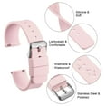 thumbnail image 6 of Uxcell Silicone Watch Band 24mm Soft Rubber Watch Strap with Stainless Steel Buckle for Men Women, Pink, 6 of 7