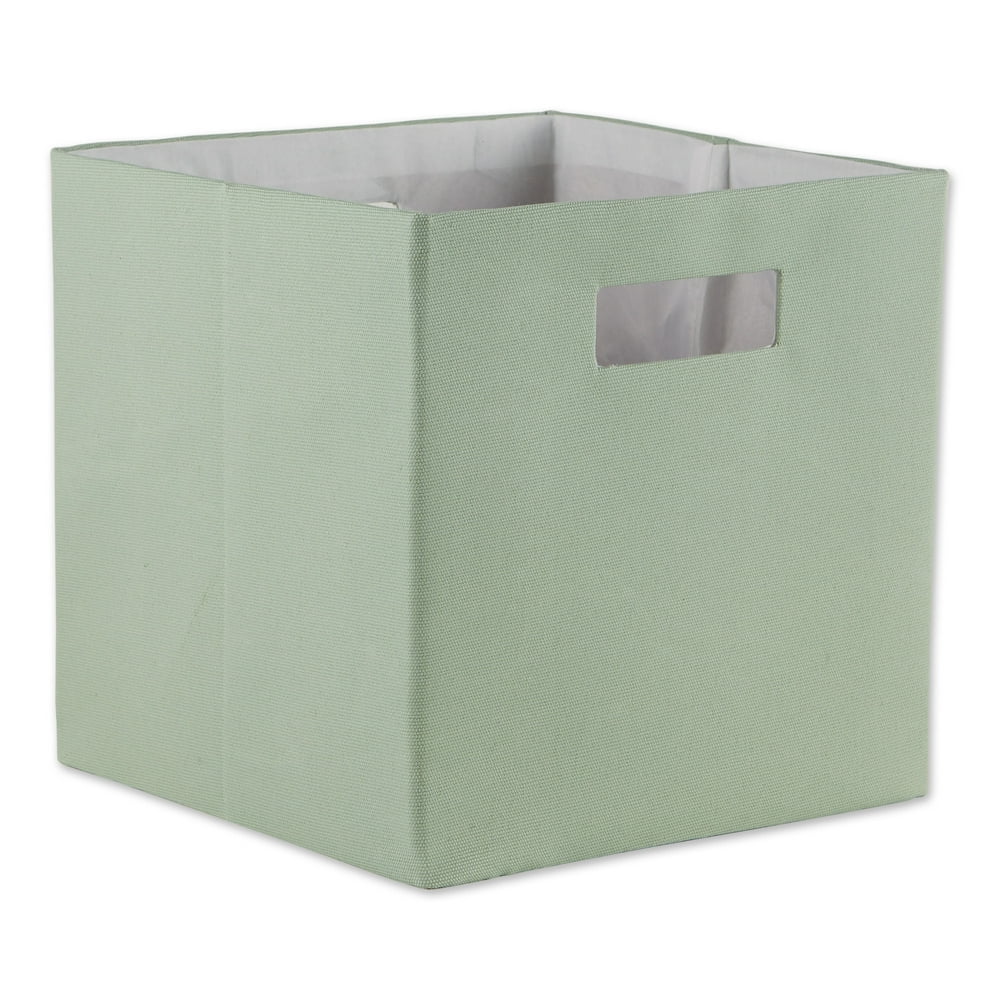 13" Mint Green Solid Cube Square Storage Bin