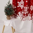 thumbnail image 2 of HA-EMORE Christmas Curtains 2 Panel Sets, Red Velvet Floral Snowflake Thermal Insulated Decoration Curtains 52"*95", 2 of 6