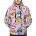 thumbnail image 2 of Bingfone Cartoon Donuts Men's Drawstring Hoodie Long Sleeve Pocket Sweatshirts-3X-Large, 2 of 6