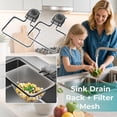 thumbnail image 1 of Kitchen Sink Drain Filter Rack with Suction Cups and 200 Disposable Mesh Bags, Wet and Dry Separation, Food Waste Collection, Easy Installation, 1 of 8