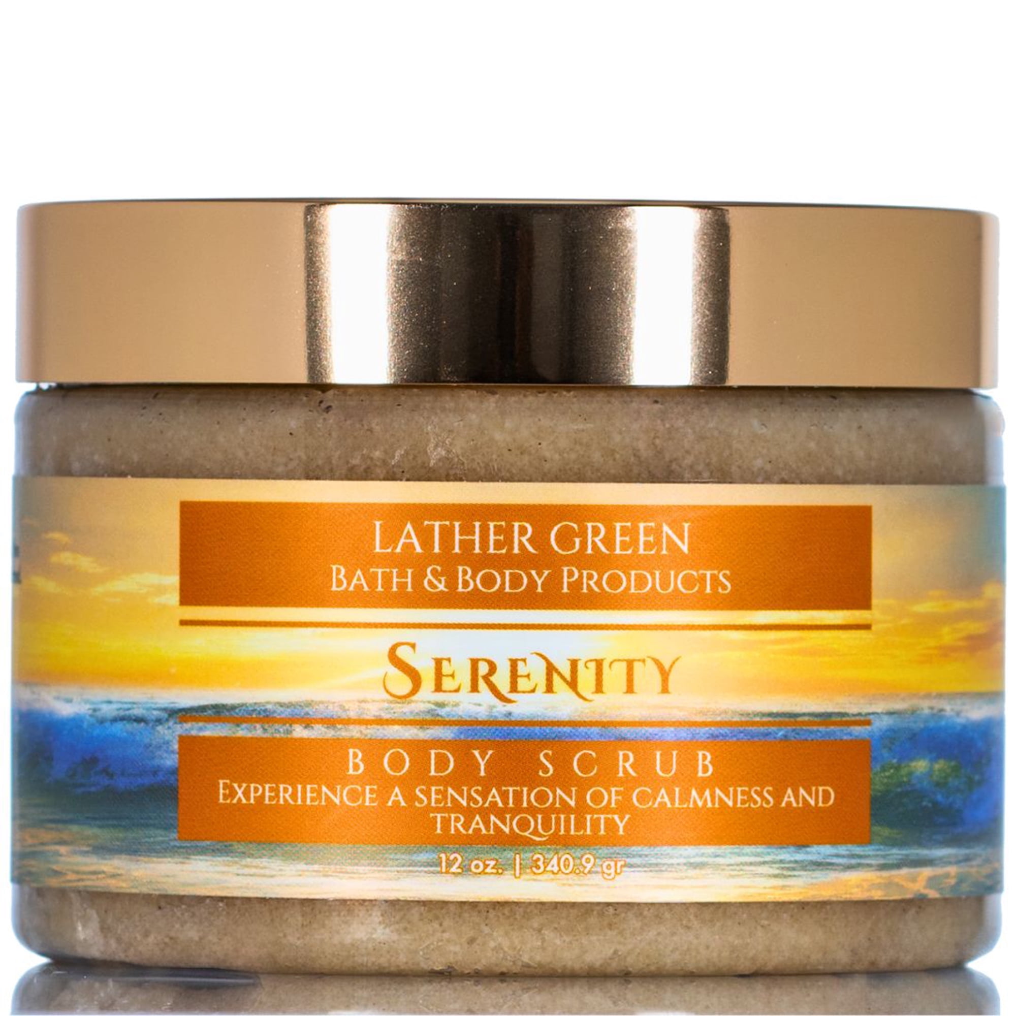 Serenity Exfoliating Sugar Body Scrub, Nourishing Formula for Smooth Skin, 12 oz by LatherGreen