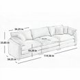 thumbnail image 3 of Mid-Century Modern 3-Seater Sectional Sofa with Tan Corduroy & Core Benefits, 3 of 11